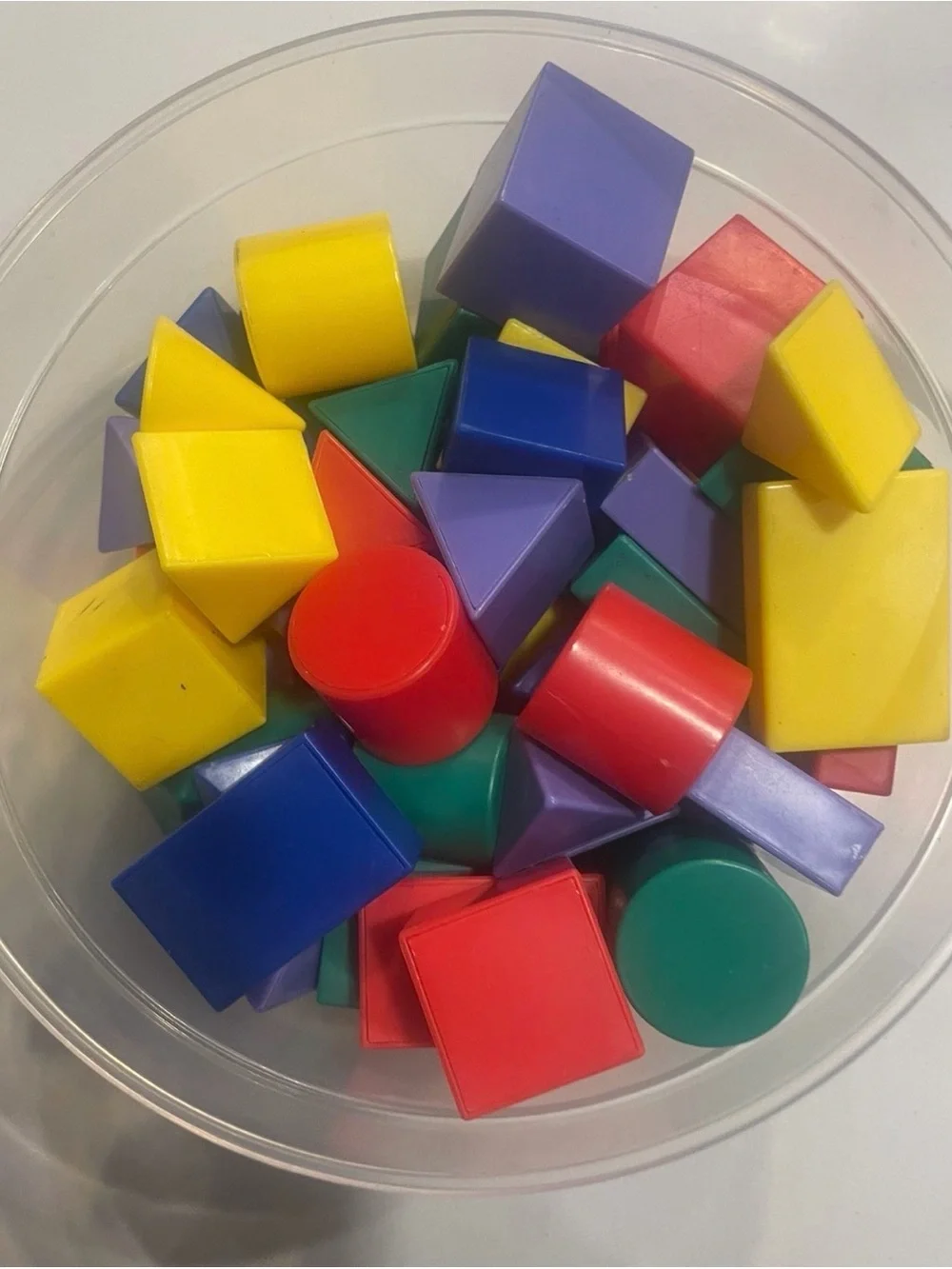 Multi-Shape Learning Blocks Set for Kids - Red, Yellow, Blue, Green, Purple
